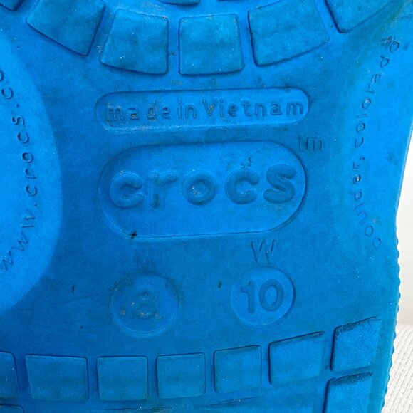 Crocs Blue Clogs Size M8/W10 Minor stains - Picture 3 of 7
